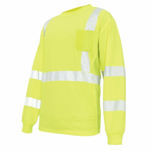 Ge HV Safety T-Shirt, Long Sleeve Reflective Tape L GS114GL